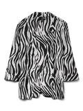 VMJesmilo 3/4 Loose Blazer, Silver Lining - Sina Zebra Black