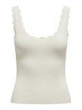 JDYNanna Scallop Edge Top Knit, Cloud Dancer