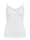 OBJLeena Sus Lace Singlet Top, White