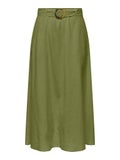 JDYMilan Linen Belted Skirt Dia, Olive Drab