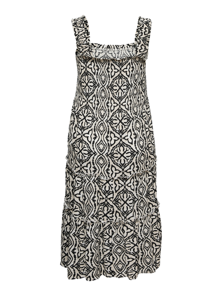 VMCmenny Sl Smock Calf Dress Curve, Birch - Camille