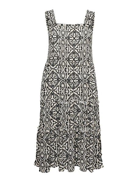 VMCmenny Sl Smock Calf Dress Curve, Birch - Camille