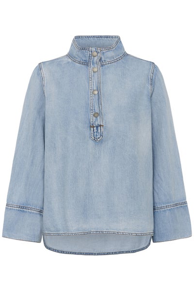 Hilmamw 171 Boxy Blouse, Light Blue Wash