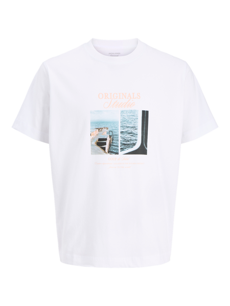 JORNorrebro Photo Tee Crew Neck, Bright White