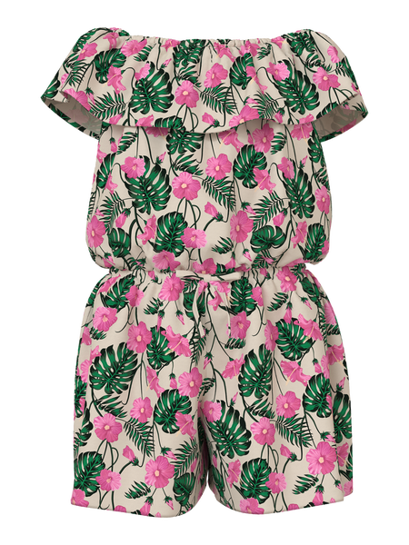 NKFVinaya Playsuit, Summer Sand - Hibiscus