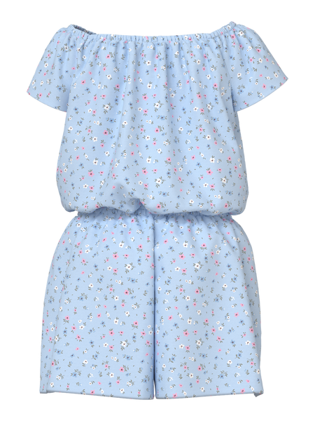 NKFVinaya Playsuit, Ice Water - Small Floral