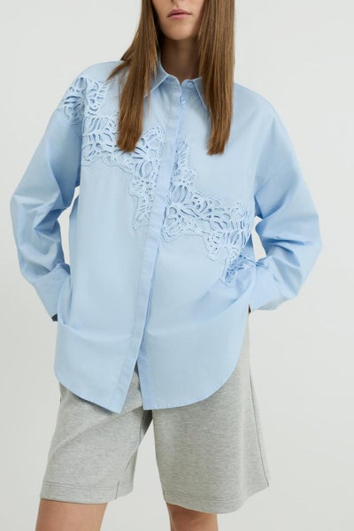 VILukka Lace Shirt, Nantucket Breeze
