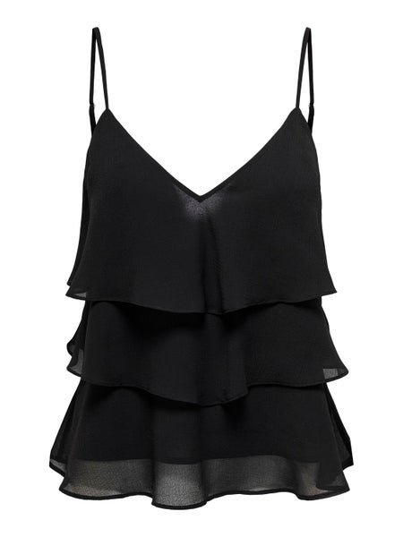 ONLLinn Life Flounce Singlet, Black