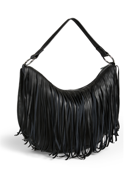 PCPinna Fringes Shoulder Bag Wb, Black