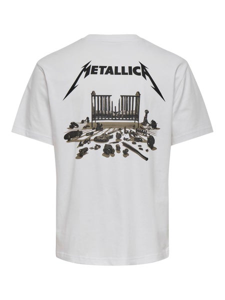 ONSMetallica Life Relaxed Tee, Bright White - Cradle
