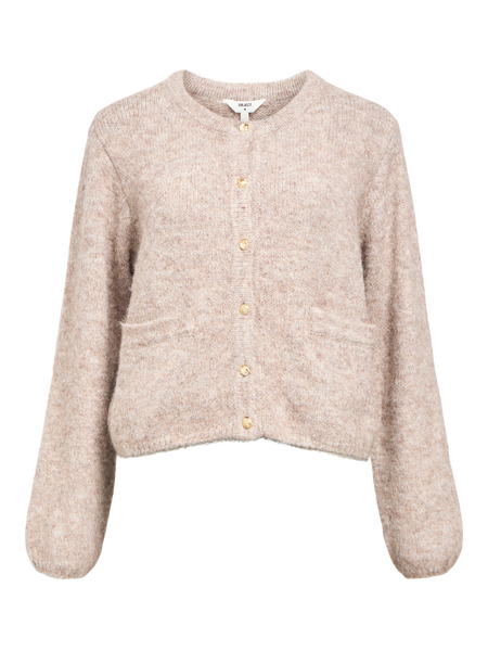 OBJSaggia Re Knit Cardigan, Humus - Melange