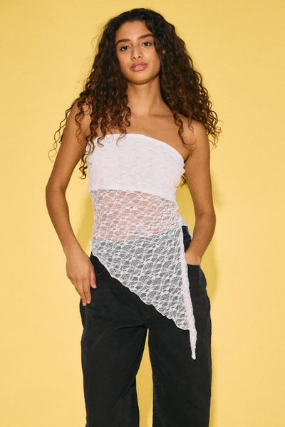 NMLacey Bandeau Top, Cloud Dancer