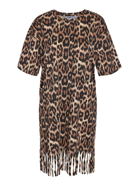 NMKeyla Fringe T-Shirt, Black - Leo