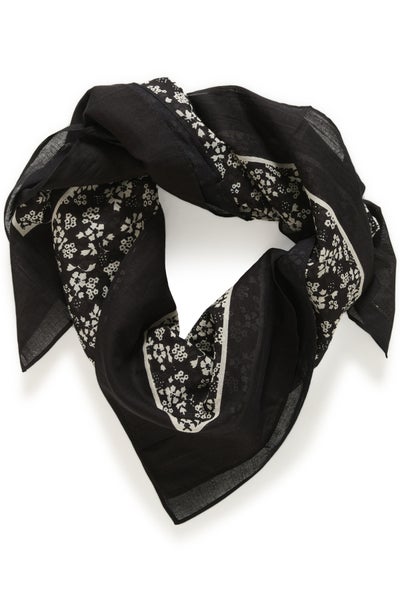 Louipw Scarf, Black Mini Flower