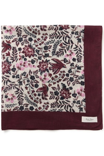Phipw Scarf, Fig Bird Print