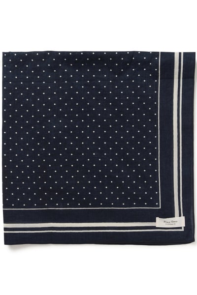 Phipw Scarf, Dark Navy Dot Print