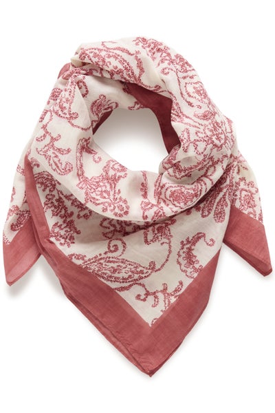 PhiPW Scarf, Peach Blossom Dot Paisley