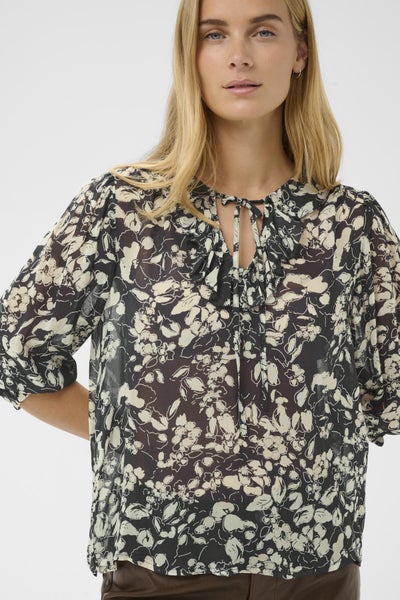 Alviapw Blouse, After Midnight Art Flower