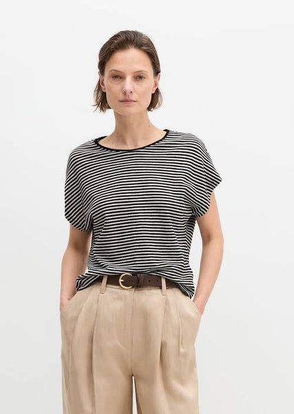 Striped T-shirt, Black