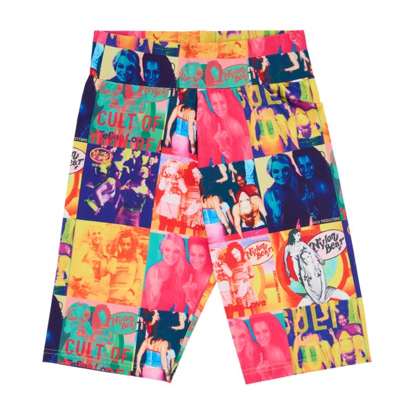 Nylon Biker Shorts, Multicolor