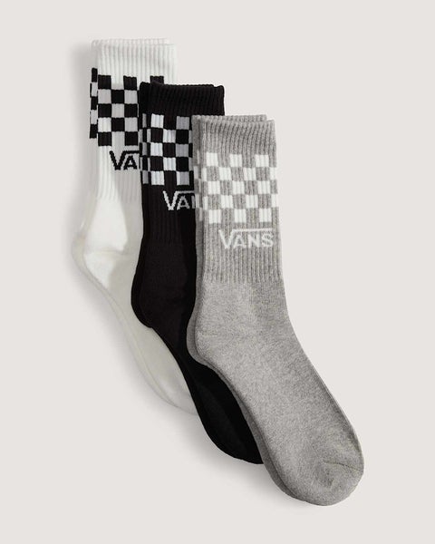 Classic Check Crew Checkerboard Sock, Black/White