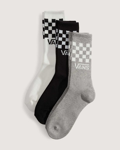 Classic Check Crew Checkerboard Sock, Black/White