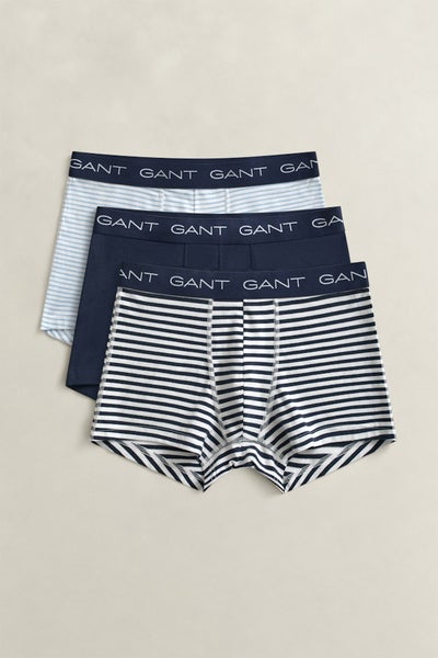 3-Pack Striped Trunks, Marine