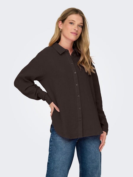JDYTheis Life Loose Shirt, Chocolate Torte