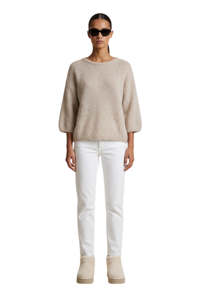 Josie Pullover 3/4 Short Sleeves, Beige