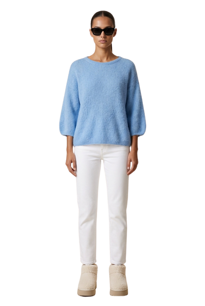 Josie Pullover 3/4 Short Sleeves, Sky Blue