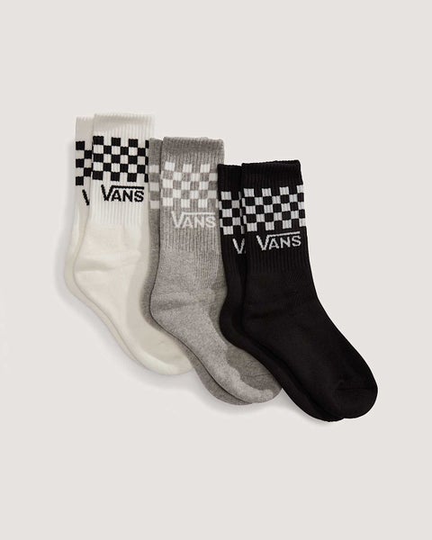 Classic Check Crew Checkerboard Sock, Black/White