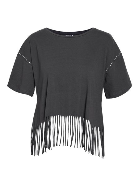 NMGaby Frill T-Shirt, Obsidian