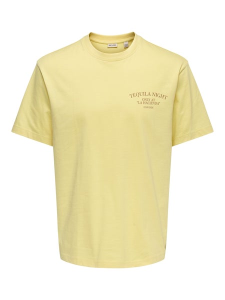 ONSFred Life Relaxed Print Tee, Sunlight - Tequila Night