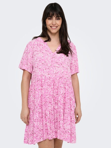CARZally Thea Tunic Dress, Fuchsia Pink - Ranch Flower