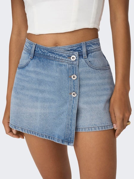 ONLLesly Denim Skort, Light Blue Denim