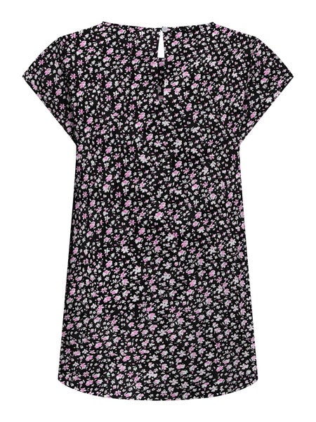 ONLNova Life Vis Top, Black - Dreaming Floral