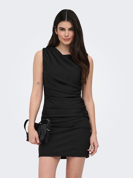 ONLAmber Ruching Dress, Black