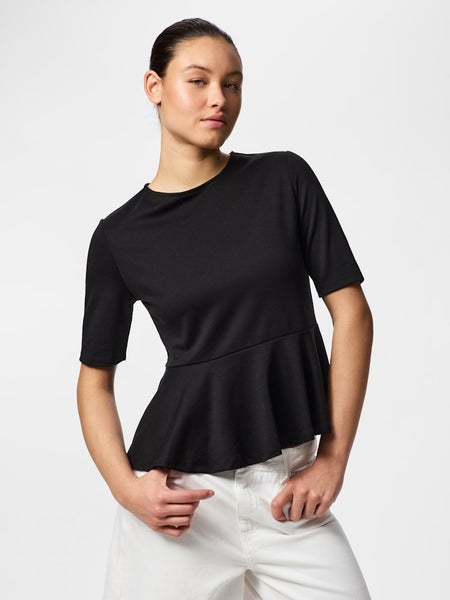 PCAlisa Peplum Top, Bright White