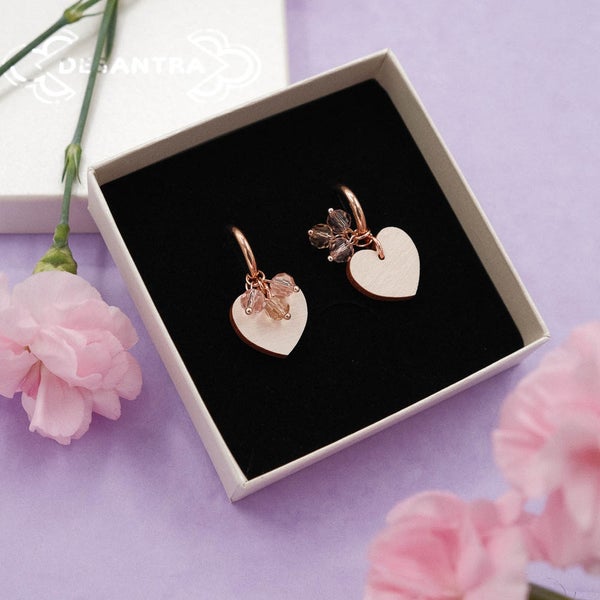 Rakas Korvakorut Iso, Luonnonvalkoinen/Ruusukulta