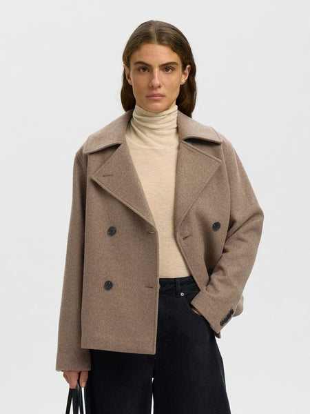 SLWZia-Alma Wool Blend Jacket, Fallen Rock