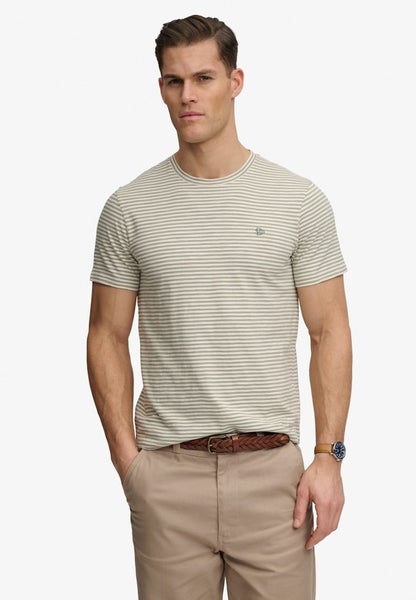 Classic Essential Stripe T-Shirt, Silver Sage Chalk Stripe