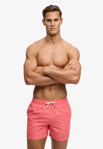 Embroidered Logo 15- Inch Swim Shorts, Sugar Coral