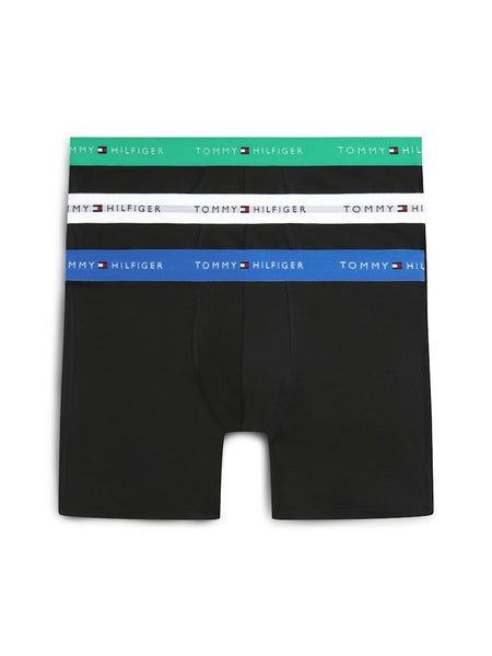 3-Pack Signature Logo Waistband Boxer Briefs, Jde Wnk/Blu Orb/Whte
