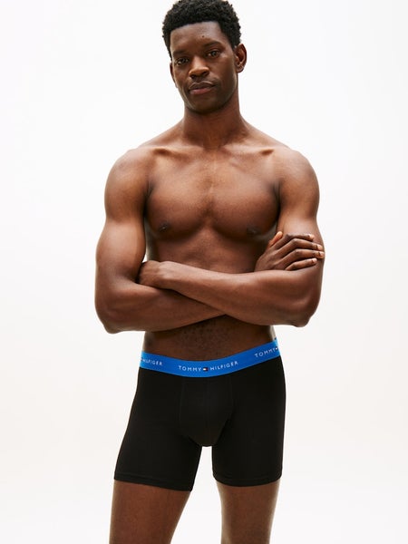 3-Pack Signature Logo Waistband Boxer Briefs, Jde Wnk/Blu Orb/Whte