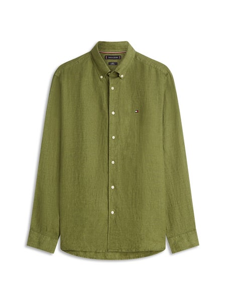 Pigment Dyed Li Solid Rf Shirt, Dark Artichoke