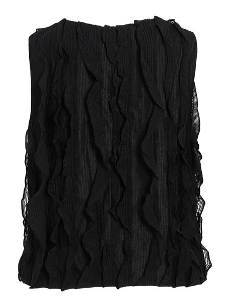 VIEdith Flounce Top, Black