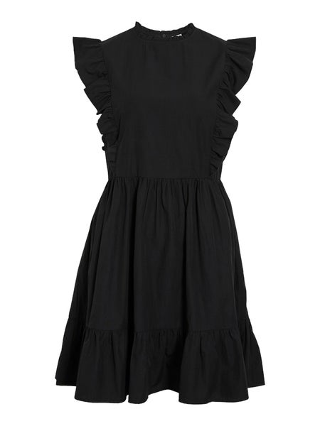 VIRufella Frill Dress, Black Beauty
