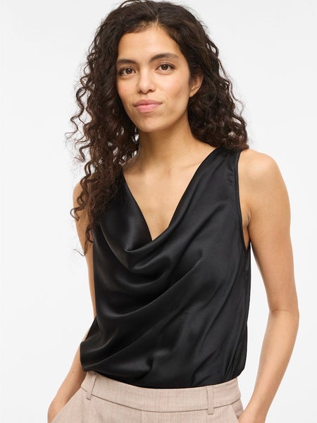 VIAnita Waterfall Top, Black