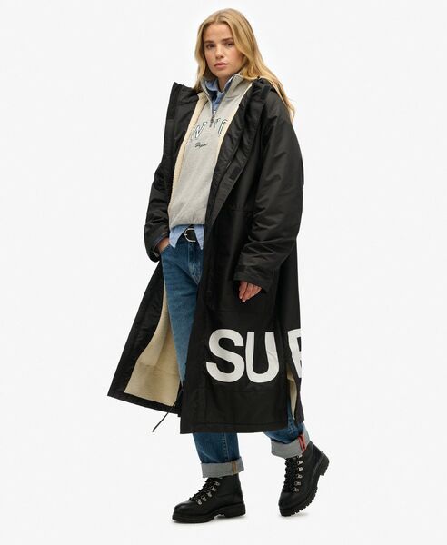 Superdry Robe, Black/White