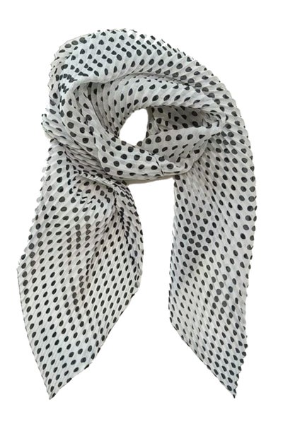 Milka - Plisse Scarf, White
